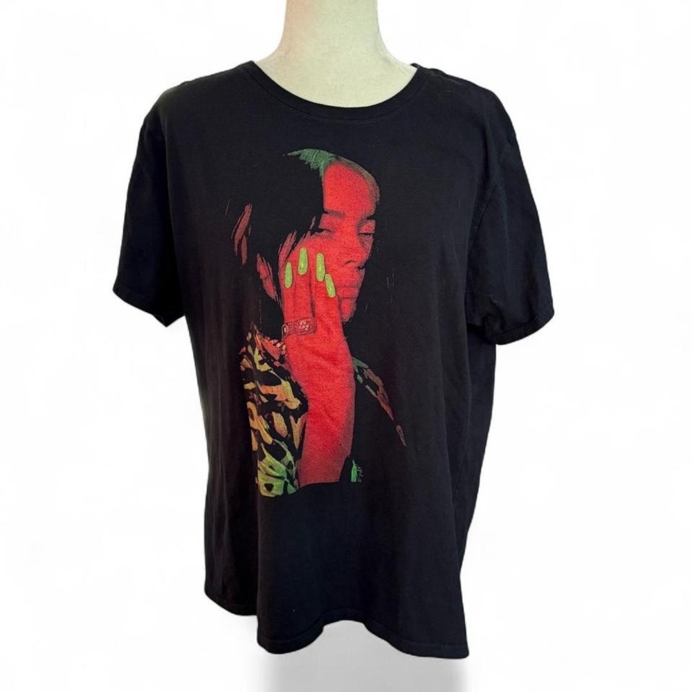 Port & Company Billie Eilish Graphic T-Shirt Unisex XXL Black Music Merch